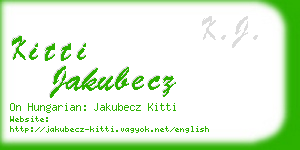 kitti jakubecz business card